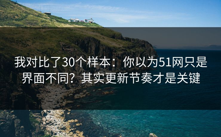 我对比了30个样本：你以为51网只是界面不同？其实更新节奏才是关键